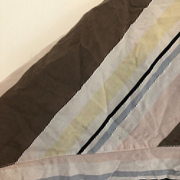 TORRID 3 Plus Size Challis Button Front Dolman Sleeve Top Brown Pink Stripe 3X - Picture 11 of 12